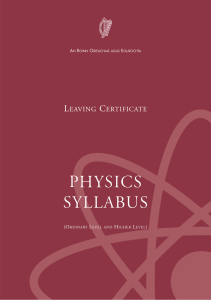 physics syllabus - CurriculumOnline.ie