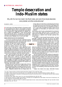 Temple desecration and Indo-Muslim states