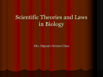 Scientific Theories and Laws in Biology