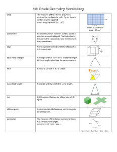 6th Grade Geometry Vocabulary