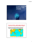 Climate change and its impact on ocean variability