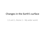 Changes in the Earth`s surface