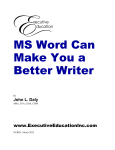 MS Word Can Make You a Better Writer