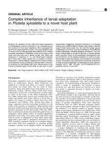 Complex inheritance of larval adaptation in Plutella