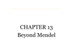 Lecture 10 Beyond Mendel 1