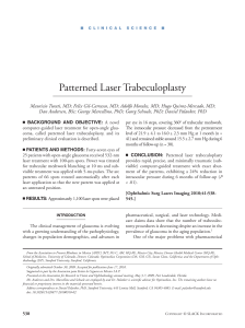 Patterned Laser Trabeculoplasty