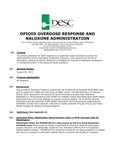 opioid overdose response and naloxone administration
