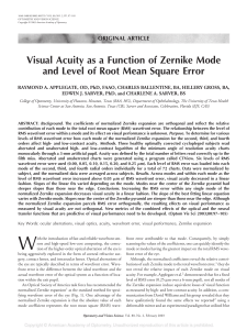 Visual Acuity as a Function of Zernike Mode and Level of Root Mean