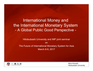 International Money and the International Monetary System