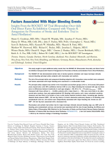 Factors Associated With Major Bleeding Events
