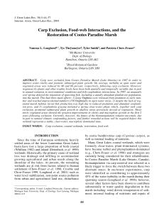 Carp Exclusion, Food-web Interactions, and the Restoration of