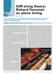 Stiff-string theory: Richard Feynman on piano tuning