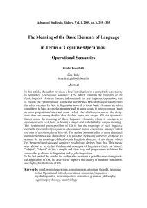 The Meaning of the Basic Elements of Language in Terms of