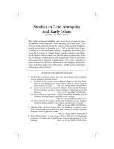Studies in Late Antiquity and Early Islam