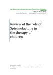 Review of the role of Spironolactone in the therapy of children