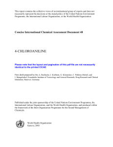 4-chloroaniline - World Health Organization