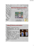 Selected Clinical Calculations