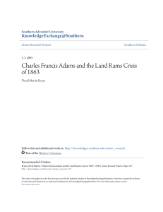 Charles Francis Adams and the Laird Rams Crisis of 1863