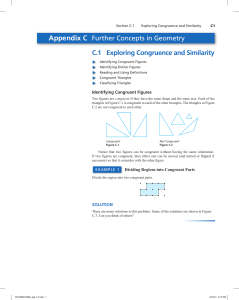 C.1 Exploring Congruence and Similarity