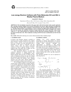 Low energy Electron Collision with Polar Molecules HCl and HBr in