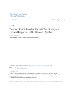 Zouave Stories: Gender, Catholic Spirituality, and French