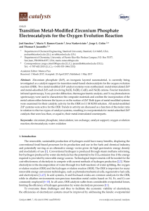 Transition Metal-Modified Zirconium Phosphate Electrocatalysts for