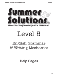 Help Pages - Summer Solutions