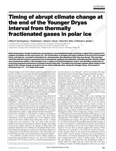Timing of abrupt climate change at the end of the Younger Dryas