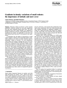 Gradients in density variations of small rodents: the importance of