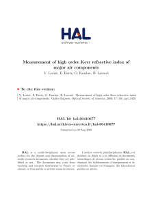 Measurement of high order Kerr refractive index of major air