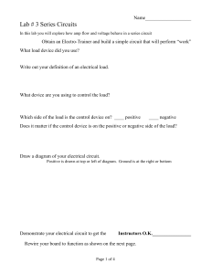 Lab # 3 Series Circuits