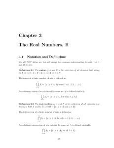 Chapter 3 The Real Numbers, R