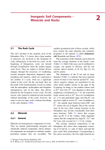 Inorganic Soil Components— Minerals and Rocks