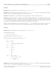 Calculus I Homework: Linear Approximation and Differentials Page
