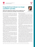 Congenital heart disease is no longer a paediatric specialty
