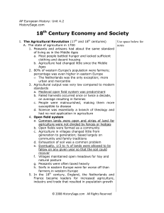 18 Century Economy and Society