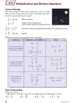 Multiplication and Division Equations 4.10