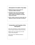 Atmospheric Circulation: Key Ideas Composition and Properties of