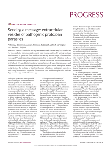 Sending a message: extracellular vesicles of pathogenic protozoan