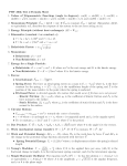 PHY 303k Test 2 Formula Sheet 1. Values of