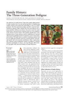 Family History: The Three-Generation Pedigree
