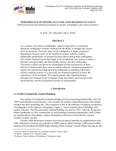 Performance of Seismically Isolated Buildings in Japan