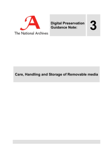 Care, handling and storage of removable media