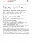 Resolution of the type material of the Asian elephant, Elephas