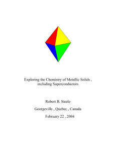 Exploring the Chemistry of Metallic Solids , including