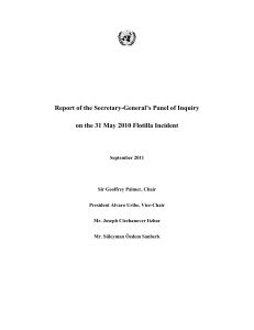 Report of the Secretary-General`s Panel of Inquiry on the 31 May