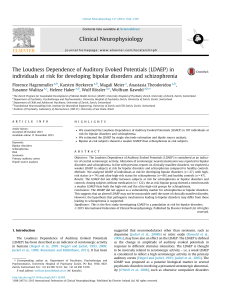 The Loudness Dependence of Auditory Evoked Potentials (LDAEP