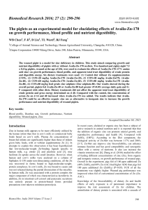 The piglets as an experimental model for