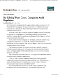 `Editing` Plant Genes, Companies Avoid Regulation