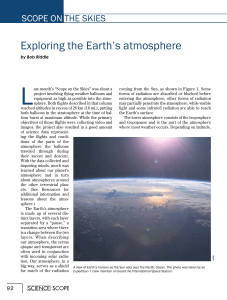 Exploring the Earth`s atmosphere